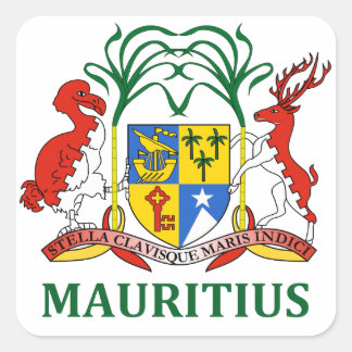 mauritius - emblem/flag/coat of arms/symbol square sticker