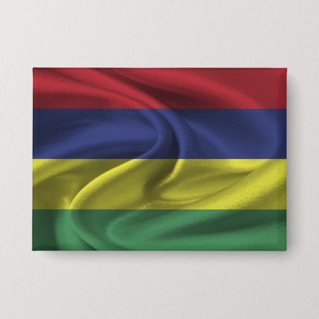 Mauritius Flag Button (Front)