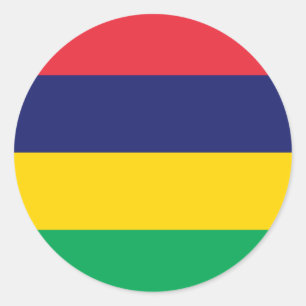 Mauritius Flag Classic Round Sticker