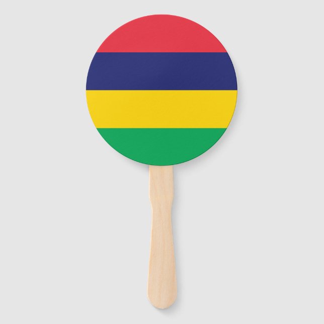 Mauritius Flag Hand Fan (Front)