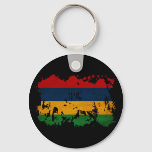 Mauritius Flag Key Ring