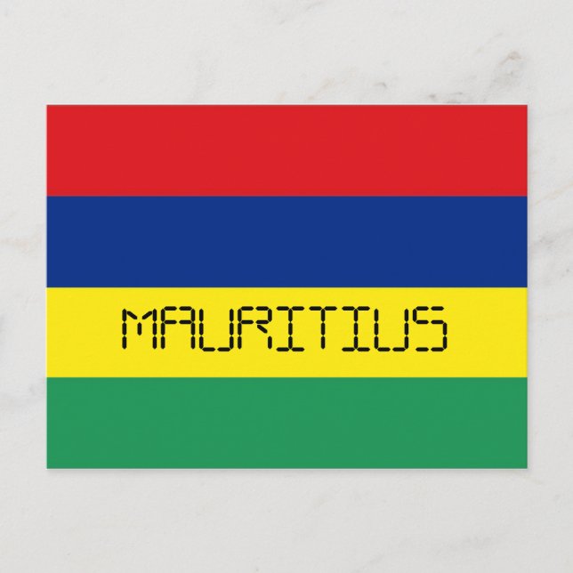 Mauritius flag postcard (Front)