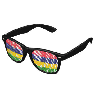 Mauritius flag retro sunglasses