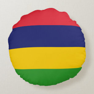 Mauritius flag round cushion