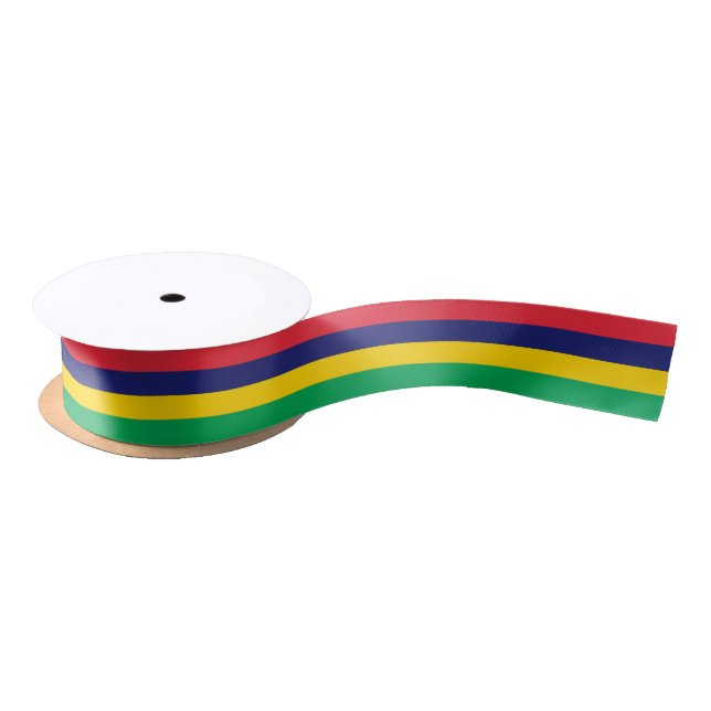 Mauritius Flag Satin Ribbon (Spool)