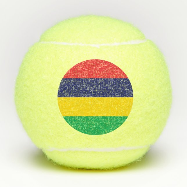 Mauritius Flag Tennis Balls (Front)