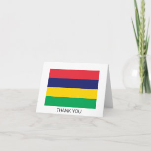 Mauritius Flag Thank You Card