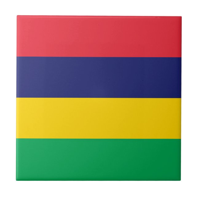 Mauritius Flag Tile (Front)