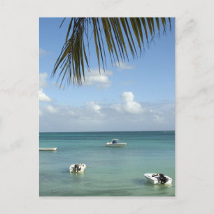 Mauritius, Grand Baie. Boats anchored in the Postcard