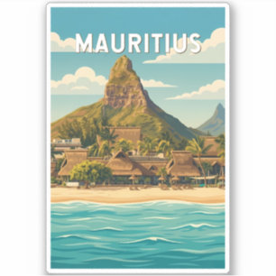 Mauritius Illustration Travel Art Vintage