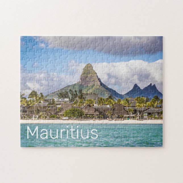 Mauritius Indian Ocean Flic En flac Beach Souvenir Jigsaw Puzzle (Horizontal)
