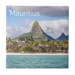 Mauritius Indian Ocean Flic En flac Beach Souvenir Tile