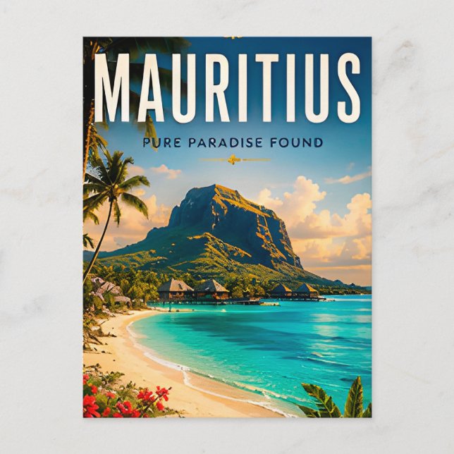 🌴 Mauritius Island Paradise Coastal 🌊 Postcard (Front)