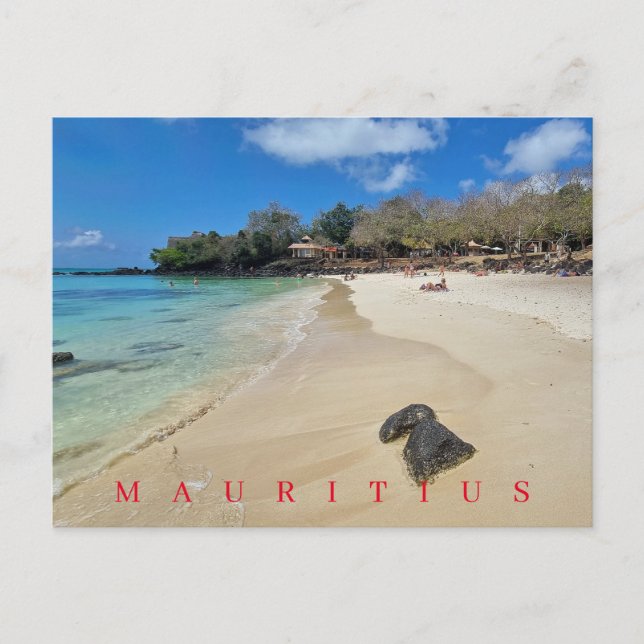 Mauritius La Cuvette Beach view postcard (Front)