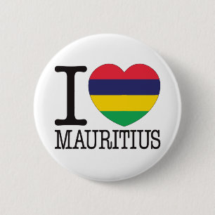 Mauritius Love v2 6 Cm Round Badge