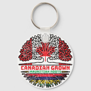 Mauritius Mauritian Canadian Canada Tree Roots Key Ring