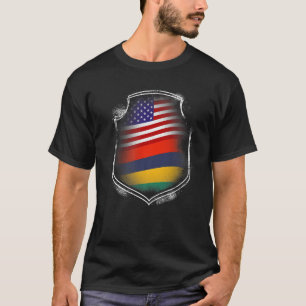 Mauritius Mauritius USA Flags Mauritian American P T-Shirt