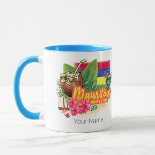 Mauritius Retro Indian Ocean Dodo and Flag Vintage Mug