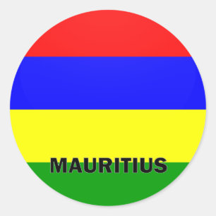 Mauritius Roundel quality Flag Classic Round Sticker