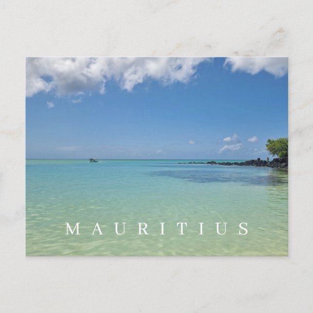 Mauritius sea and sky view postcard (Front)