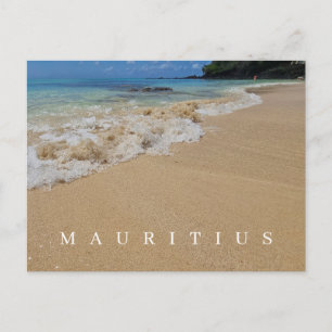 Mauritius shoreline view postcard