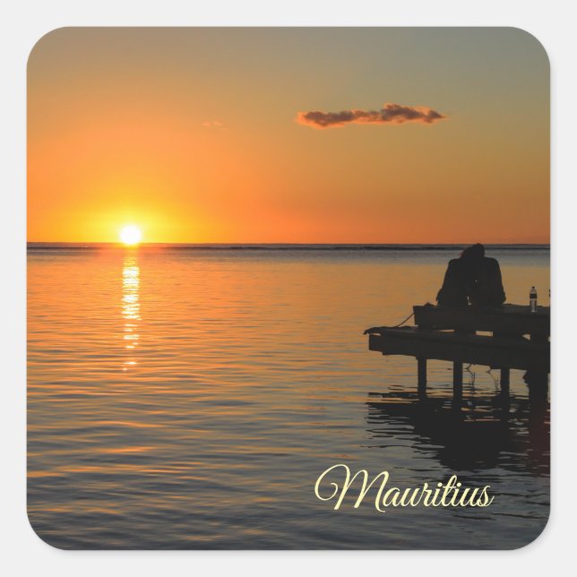 Mauritius Square Sticker (Front)