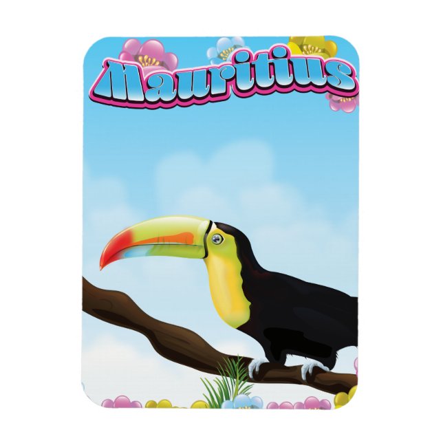 Mauritius travel poster magnet (Vertical)