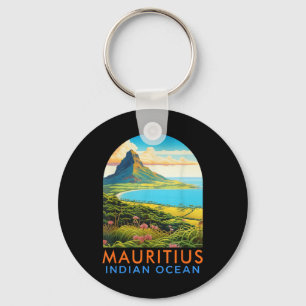 Mauritius Travel Summer Vacation Mauritius Indian  Key Ring