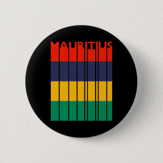 Mauritius Vintage Mauritian Flag Vacation  6 Cm Round Badge