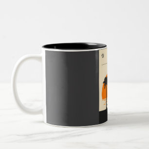 Mauritius Vintage Minimal Travel Poster Art  Two-Tone Coffee Mug