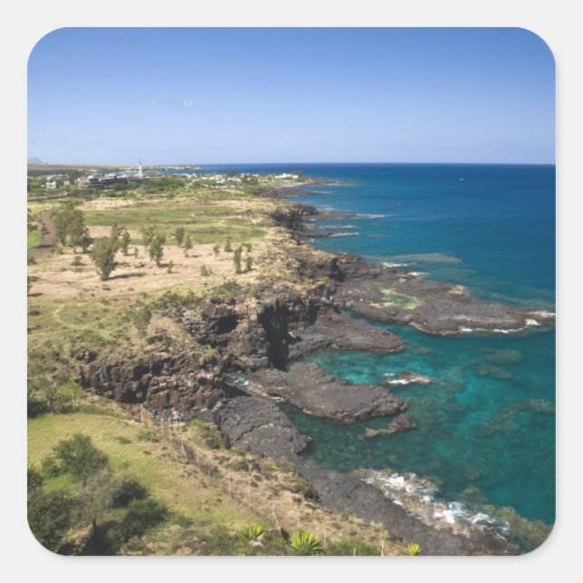 Mauritius, Western Mauritius, Belle Vue, Ocean Square Sticker (Front)