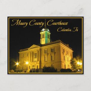 Maury County Courthouse - Columbia, TN Postcard