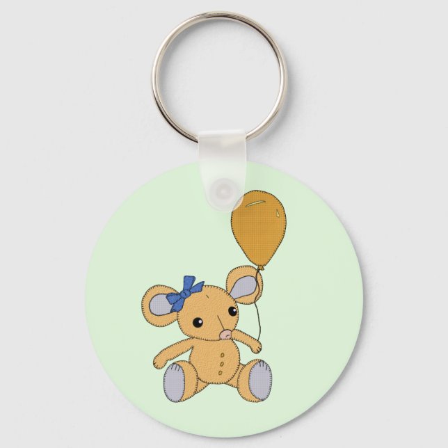 Maus mit Ballon Key Ring (Front)