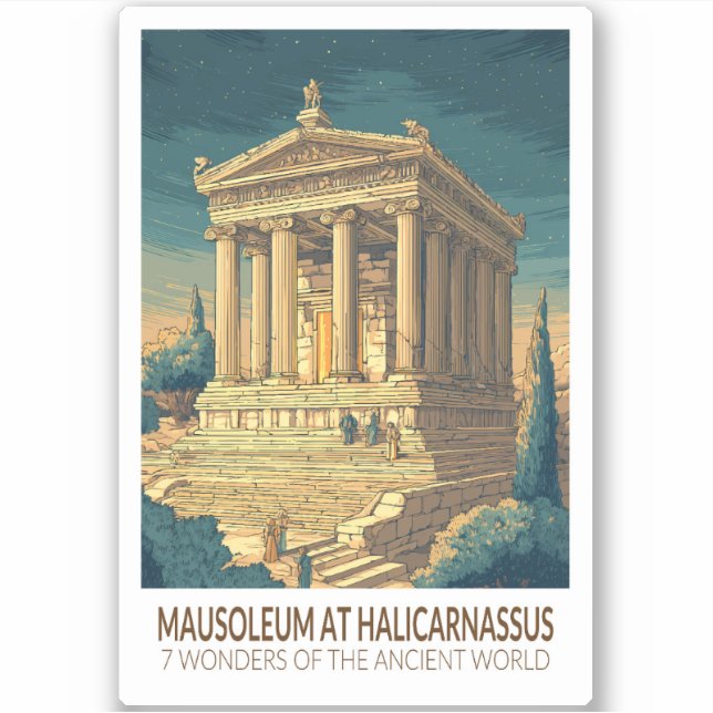 Mausoleum at Halicarnassus 7 Wonders of the World (Front)