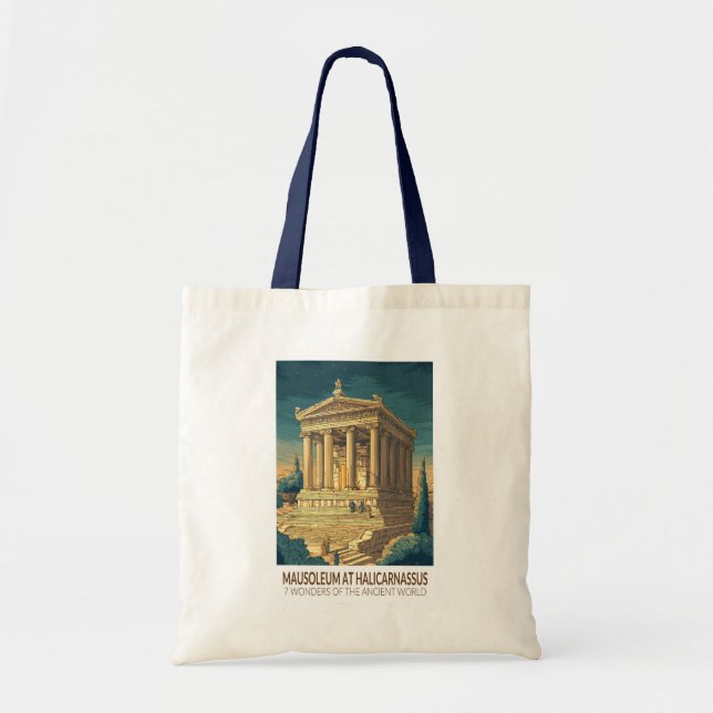 Mausoleum at Halicarnassus 7 Wonders of the World Tote Bag (Front)