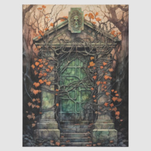 Mausoleum Door Decoupage Tissue Paper