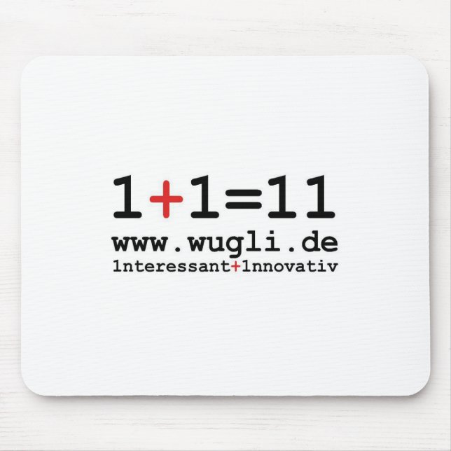 Mauspad "1+1=11" mouse pad (Front)