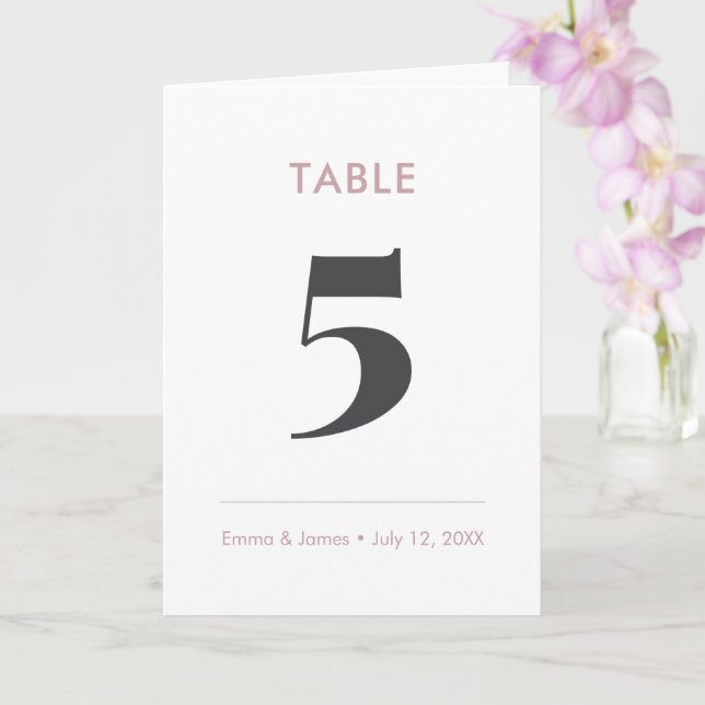 Mauve Ampersand | Table Number (Folded) (Orchid)
