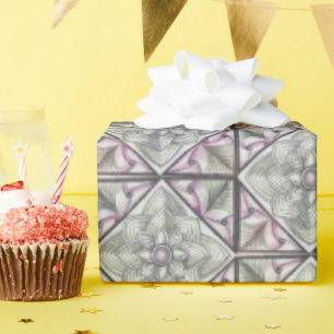 Mauve and Black Abstract Wrapping Paper