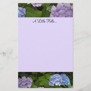 Mauve and Blue Hydrangeas Stationery