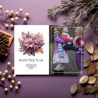 Mauve and Gold Holly and Ivy New Year's