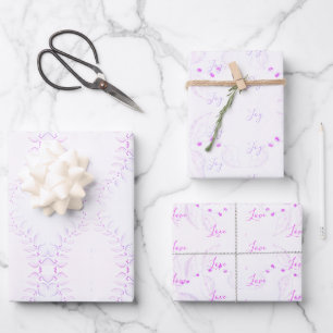Mauve And Pink Elegant Wrapping Paper Sheets