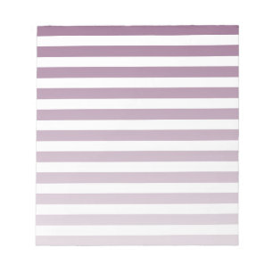 Mauve and white candy stripes notepad
