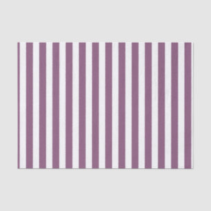 Mauve and white candy stripes tissue paper