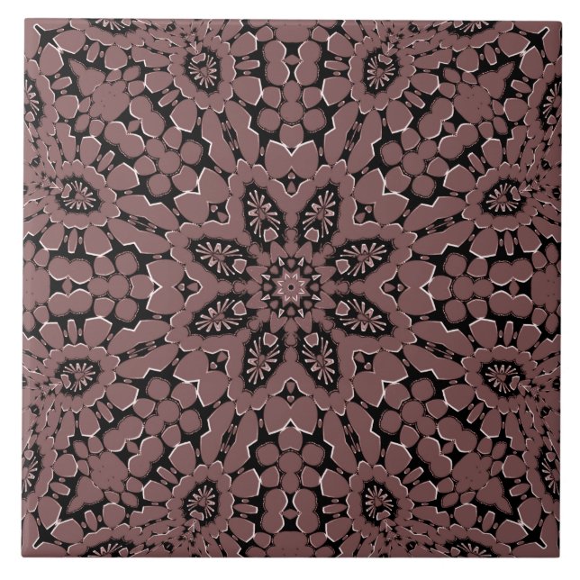 Mauve Decorative Ceramic Tile (Front)
