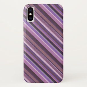 Mauve diagonal stripes Case-Mate iPhone case