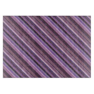 Mauve diagonal stripes cutting board