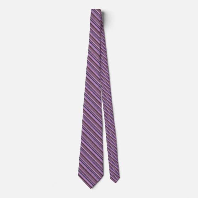 Mauve diagonal stripes tie (Front)