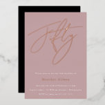 Mauve Dusty Pink 50th Birthday Party Rose Gold<br><div class="desc">Mauve Dusty Pink 50th Birthday Party Rose Gold Foil Invitation
See other invitations in our Niche and Nest Store</div>