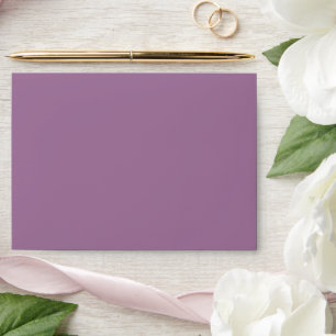 Mauve Elegant Script Minimalist Modern Wedding Envelope